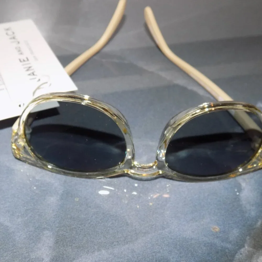 Janie And Jack Classic Gold Clear Frame Sunglasses Size 0-2Y NEW
